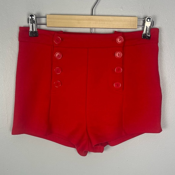 Charlotte Russe Pants - Red Button Shorts